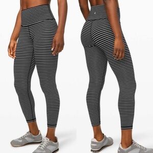 Lululemon align Black and White Striped Leggings